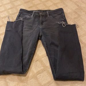 AG the Farrah skinny highrise black denim jeans 24